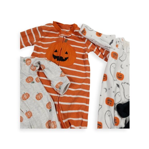 Carters Halloween Baby Sleep & Play Bundle Newborn & 3M Cotton & Polyester Ghost - Picture 8 of 9